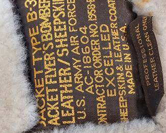 Airforce B-3 Flyer’s Bomber Sheepskin Leather