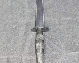 Fairbairn-Sykes Style Black Blade Dagger w/ Sheath