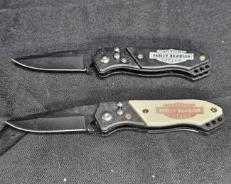 2 Harley Davidson Collectible Folding Auto Knives