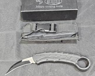 Military Hawk Bill Fixed Blade Auto Knife