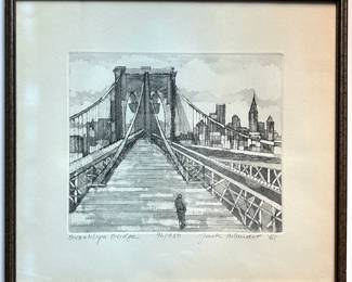 Jack Bilander (1981 Polish American) Limited Edition Etching "Brooklyn Bridge"
Lot #: 39