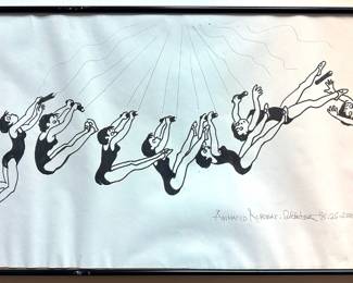HIlda Terry D'Alessio (2000 American) Original Ink Drawing "Animated Acrobat"
Lot #: 60