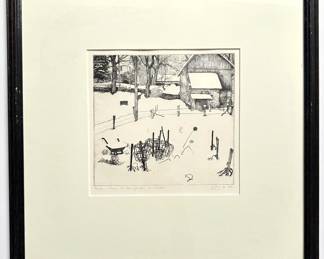 Grant M. Silverstein 1984 American) Limited Edition Intaglio Etching "View Of The Garden In Winter"
Lot #: 77