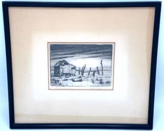 Davis Miller (B1917 American) Etching "Fish House"
Lot #: 81