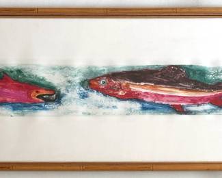 Original Monoprint Of Fish, Signed Anthony R (Illegible)
Lot #: 84