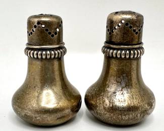 Vintage Sterling Silver Tray & 3 Pairs Sterling Small Salt & Pepper Shakers
Lot #: 7