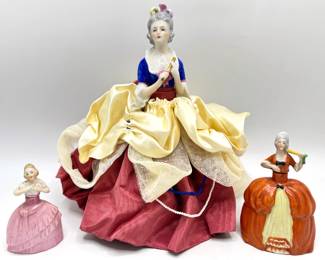 1985 Goebel Limited Editon Marie Antoinette Porcelain Doll & 2 Vintage Victorian Lady Bottles
Lot #: 112