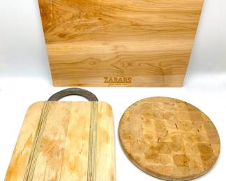 3 Cutting Boards: Zabar's & 2 Vintage, One With Pewter Handle
Lot #: 113