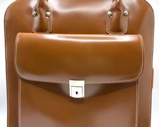 New McKlein Uptown Leather Wheeled Laptop Briefcase Bag, Detaches From Wheels
Lot #: 15