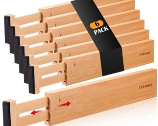 New In Box Fabsome Bamboo Drawer Dividers Pack Of 6
Lot #: 121