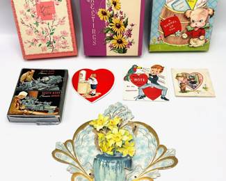 3 Boxes Vintage Greeting Cards, Valentine's Cards & Playing Cards
Lot #: 110