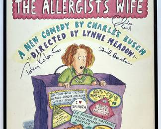 The Allergist's Wife Theater Poster Signed By Stars: Linda Lavin, Tony Roberts & More, Roz Chast Illustration
Lot #: 57