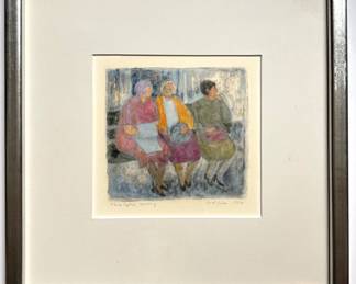 Janet Yake (1996 American) Original Monotype Print "Three Ladies Waiting" With Receipt For $400
Lot #: 88
