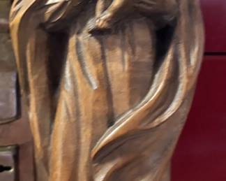 Carved wooden statue