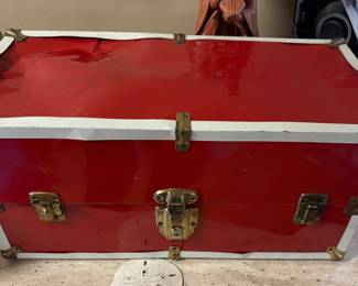 Old metal doll box