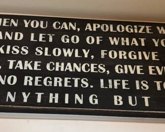 Lie by it sign - 3 ft