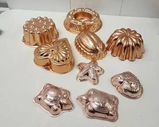 Collection Of Vintage Coppertone Aluminum Molds