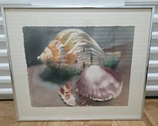 Seashells Watercolor by Helen Chilton