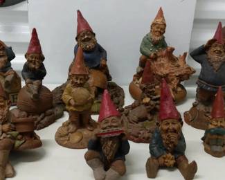 Set of 12 Garden Gnome Figurines