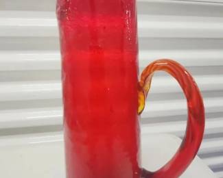 Blenko  Ruby Red Glass Pitcher