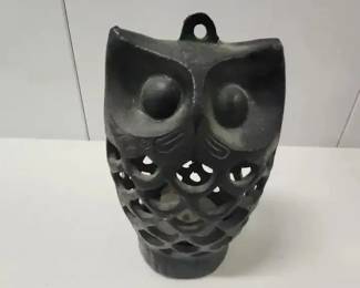 Japanese Antique Cast Iron Owl Wall Lantern