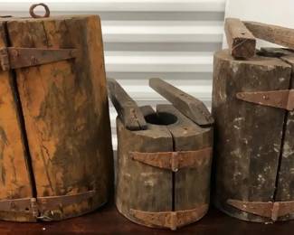 Set of 3 Wooden Molds Used for Blenko Blown Glass