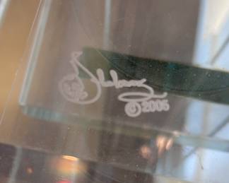 Shahrooz Acrylic Art Sculpture 2005. signed. Hand painted acrylic colors on clear transparent Acrylic material.