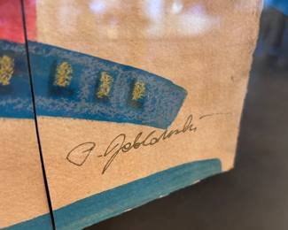 Stunning Modern Abstract Mixed Media Original Art for Chrishawn. Signed. 