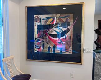 Stunning Modern Abstract Mixed Media Original Art for Chrishawn. Signed. 