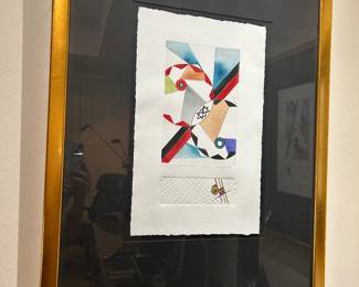 Carol Santella, American, born 1962. "Wright Inspired Again" for Chrishawn. 29.5 x 22 inches.  03/150.