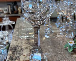 BACCARAT Neptune Water Glass 8 inches. Fine French Crystal.