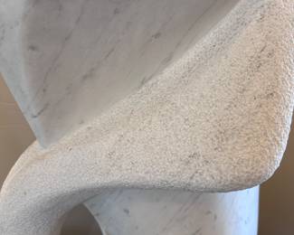 Sandor Finta, Hungarian born Sculptor, (1953-2008) "In Captivity." Carrara Marble. 43  inches tall.