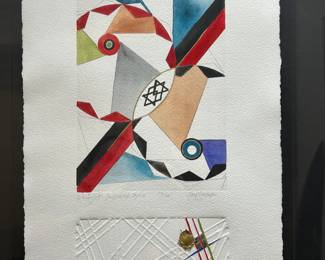 Carol Santella, American, born 1962. "Wright Inspired Again" for Chrishawn. 29.5 x 22 inches. 03/150.