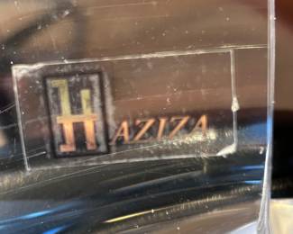 Four Modern Lucite Chrome and Vinyl Bar stools by Haziza.