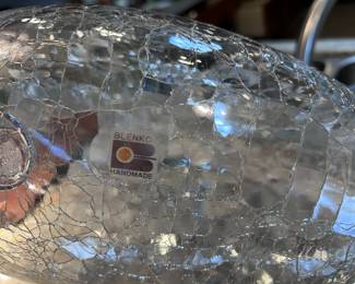 Blenko Crackle Glass Fish.