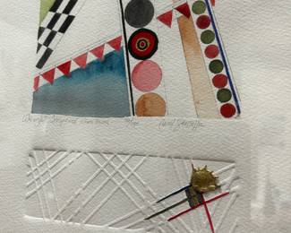 Carol Santella, American, born 1962. "Wright Inspired Once More" for Chrishawn. 29.5 x 22 inches. 70/150.