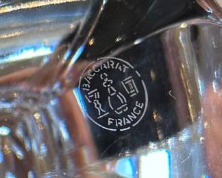 BACCARAT Neptune Water Glass 8 inches. Fine French Crystal.