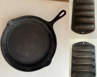 Cast iron Skillet & Cornbread Pan