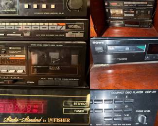 Studio Standard by Fisher CA-39 Stereo Amplifier, CR-W34 Stereo Double Cassette Deck
Sony Compact Disc Player CDP-211
