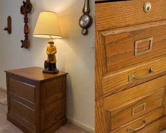 Oak 2 Drawer File Cabinet 