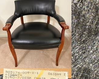 Mahogany & Leather Arm Chair / Desk Chair 