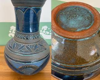 Signed Handmade Pottery Vase