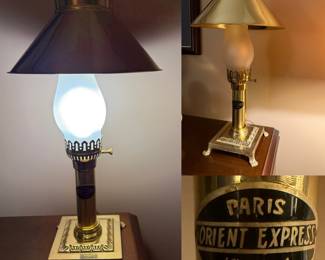 ntage Brass Paris Orient Express Istanbul Table Lamp