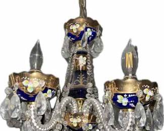 Bohemian Cobalt Chandelier 