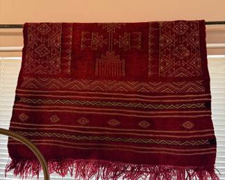 Small woven Turkish flat weave rug 