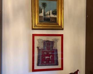 Framed Turkish Salt Bag , Oil Painting 