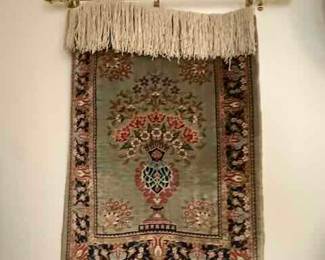 small Turkish silk rug