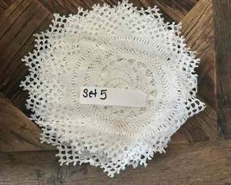 set 5 Doilies