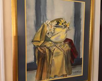 Primary Bedroom 
Watercolor by Estar (A. W. S.)American watercolor society 