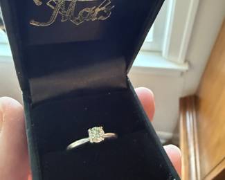 Case Table 
14kt white gold with .41carat diamond 